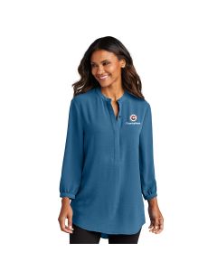 Port Authority® Ladies 3/4-Sleeve Textured Crepe Tunic