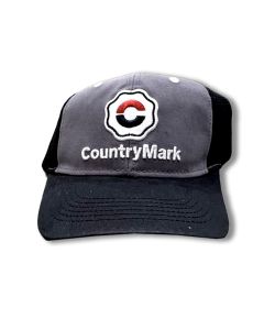 Black/Grey CountryMark Hat with 3-D Embroidery Hat Front