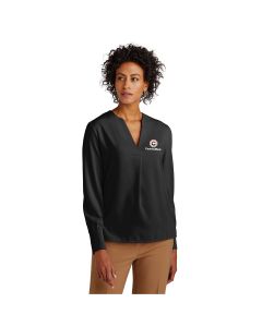 Brooks Brothers® Women’s Open-Neck Satin Blouse