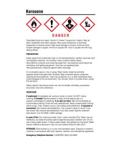 GHS KEROSENE LABEL-25PK