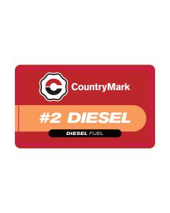 CountryMark #2 Diesel - Dispenser Decal - Extra Small - 2.5"X1.43"